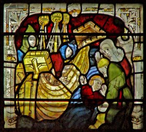 Window W5 depicting a scene from the life of St William by English School