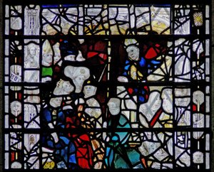 Window depicting a scene from the life of St Paulinus? by English School