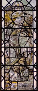Window w8 depicting the angelic hierarchy: Archangel Gabriel by English School