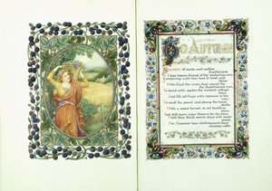 Woman with the Harvest Basket and Illuminated Manuscript with Verses from 