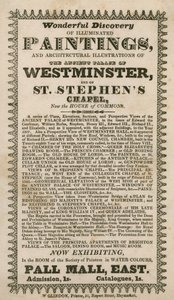 Wonderful discovery of illuminated paintings and architectural illustrations of the ancient Palace of Westminster and of St Stephen