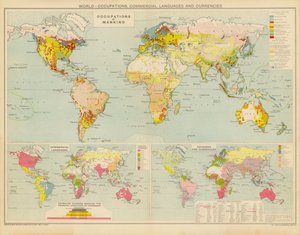World, Occupations, Commercial Languages and Currencies by English School