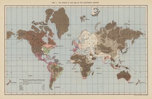 World at the end of the Eighteenth Century by English School