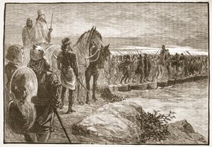 Xerxes Crossing the Hellespont by English School