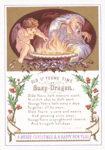 Young and Old, Christmas Card by English School