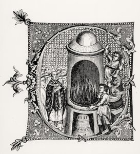 Historiated initial C from Divinorum Officiorum by William Durand, illustration from Science and Literature in the Middle Ages and Renaissance, written and engraved by Paul Lacroix, 1878 by English School English School