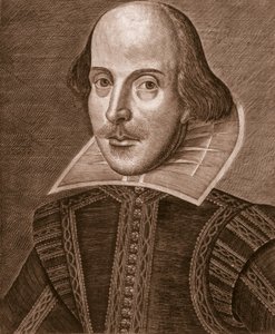 Portrait of William Shakespeare, Engraved by Martin Droeshout (c.1560-c.1642), 1623 by English School English School