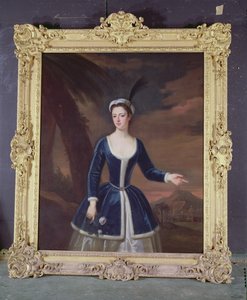 Portrait of Mary Slingsby in an Eastern Landscape by Enoch Seeman