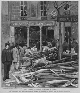 Anarchist terror in Paris: bombing of the Restaurant Very on the Boulevard de Magenta in revenge for the arrest of Ravachol, 25 April 1892