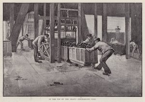 Discharging coal at the top of a mine shaft by Enoch Ward