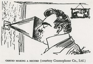 Caruso making his first gramophone recording by Enrico Caruso