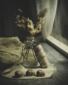 Moody Autumn Still Life by Enrico Sottocorna