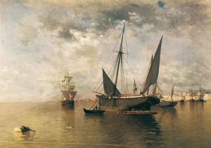 The Port of Malaga, 1885