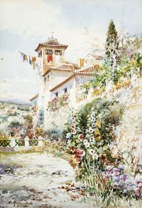 An Andalucian House and Garden in Summer by Enrique Marin Higuero