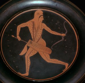 Attic Plate with an Image of an Archer in Scythian Dress
