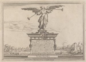 Dedication Page with Statue of Fama by Ercole Bazicaluva