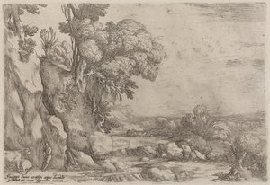 Landscape with Resting Herdsmen by Ercole Bazicaluva