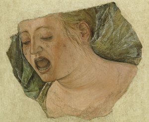 Head of Mary Magdalene Crying, from the Crucifixion by Ercole de Roberti