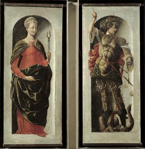 St. Apollonia and St. Michael by Ercole de Roberti