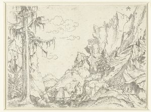 Landscape with a Village in a Rocky Valley
