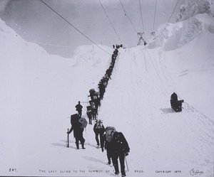 The Last Climb to the Summit of Chilcoot Pass on the Canada-US Border