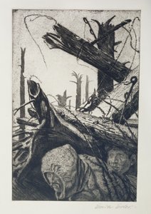 Listening Post, illustration from a folio of prints published in Leipzig by Erich Erler