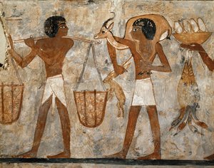 Food Carriers Carrying a Hare and an Antelope for the Deceased