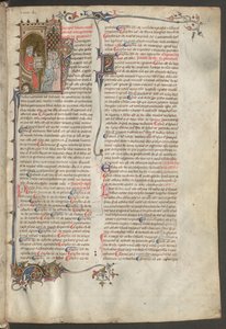 Full Page: Text and Historiated Initial: The Author and His Pupils