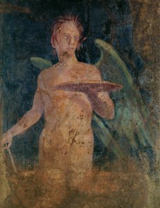 Winged Genius. Fresco Fragment