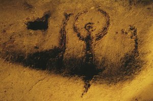 Human figures and animals, painted with bat excrement by Erich Lessing