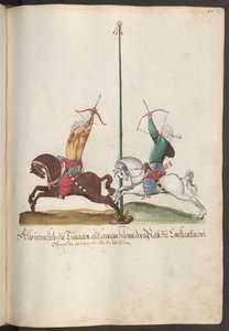 Soldiers from Various Lands and Cultures: Two Turkish Archers on Horseback During Target Practice by Erich Lessing