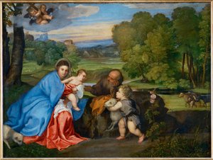 The Holy Family with Young Saint John the Baptist in a Landscape