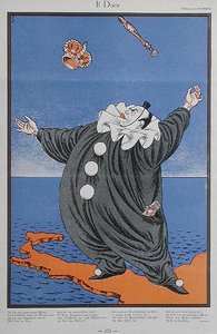 Caricature of Benito Mussolini (1883-1945), from 