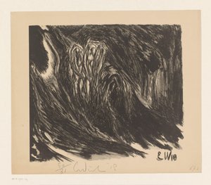 Abstract Composition by Erich Wichmann (signed by artist)