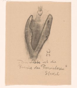 Two Abstracted Heads and a Sacred Heart by Erich Wichmann