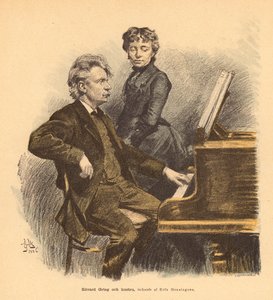 Norwegian composer Edvard Grieg and his wife