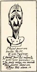 Bust project of composer Erik Satie (1866-1925) by himself: I came to the world very young in a very old time (Bust project of the composer Erik Satie by himself.) Private Collection by Erik Satie