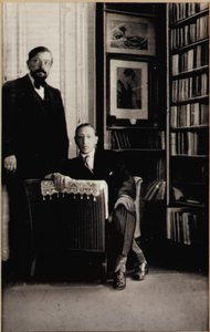 Portrait of Igor Stravinsky and Claude Debussy at the time of the Diaghilev Ballets Jeux and The Rite of Spring, Paris, 1912-13 by Erik Satie