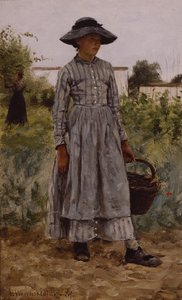 Girl with basket by Erik Theodor Werenskiold