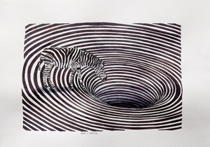Zebra Vortex Illusion by Erik Van Velzen