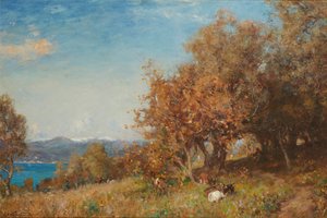 Early Spring Riviera by Ernest Albert Waterlow