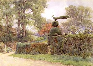 The Old Yew Hedge, Speldhurst, Kent by Ernest Arthur Rowe