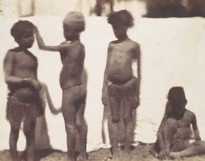 Children from the Village of Kalabshah, Nubia by Ernest Benecke