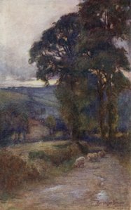 The Shadowed Roadway by Ernest Benger or Berenger