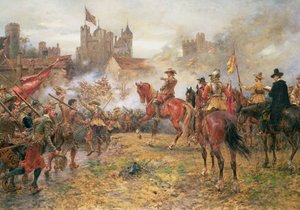 Cromwell at the Storming of Basing House by Ernest Crofts