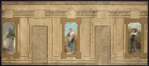 Sketch for Courbevoie Town Hall: The Seasons. Winter, Summer, Autumn by Ernest Delahaye