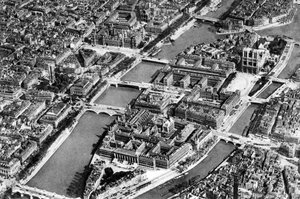 General view of the Isle de la Cite, Paris, 1931