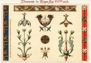 Design elements from architecture and manuscripts of the 16th century by Ernest Guillot
