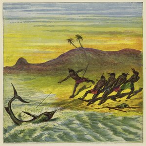 Catching a Shark by Ernest Henry Griset