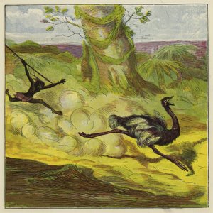 Man Hunting an Ostrich by Ernest Henry Griset